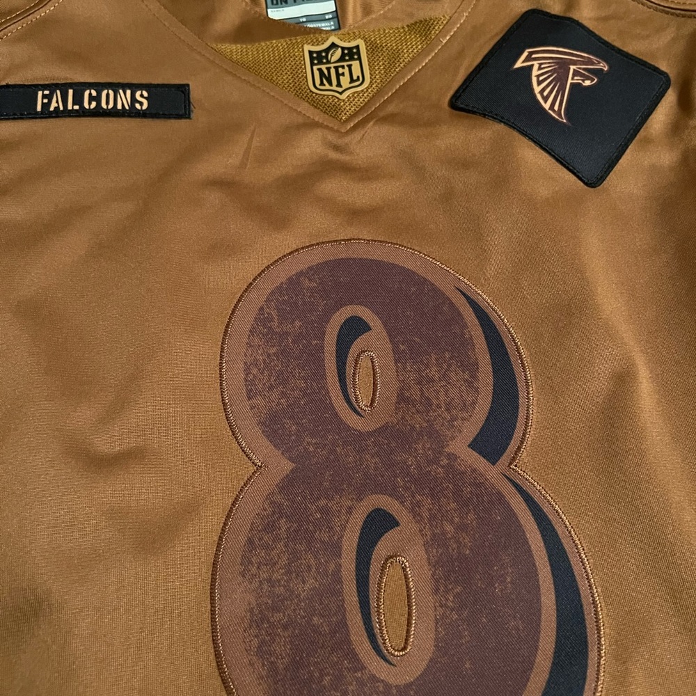 Kyle Pitts #8 salute to service military Atlanta Falcons jersey NFL football